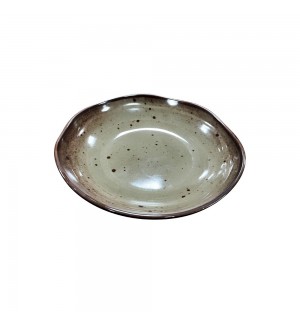 Tigela 24.1x24x4.8cm Melamina Oval TERRACOTA Cinzento 1un