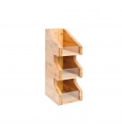 Organizador Copos / Tampas / Palhinhas Bambu 15x18x40cm