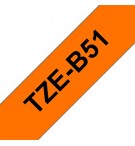 Fita Laminada 24mmx5mts Fluorescente Laranja/Preto