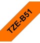 Fita Laminada 24mmx5mts Fluorescente Laranja/Preto