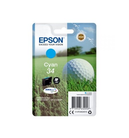 Tinteiro Epson 34 Azul C13T34624010 4,2ml 300 Pág.