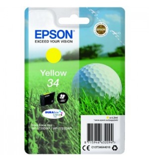 Tinteiro Epson 34 Amarelo C13T34644010 4,2ml 300 Pág.