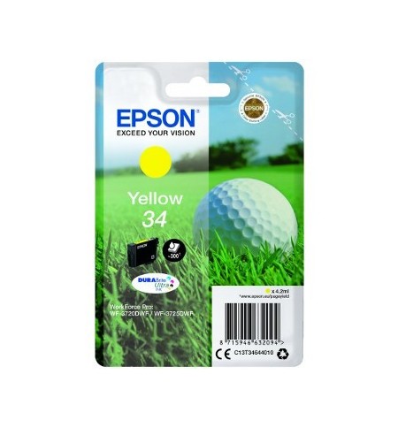 Tinteiro Epson 34 Amarelo C13T34644010 4,2ml 300 Pág.