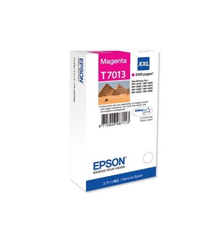 Tinteiro Epson T7013 Magenta C13T70134010 34,2ml 3400 Pág.