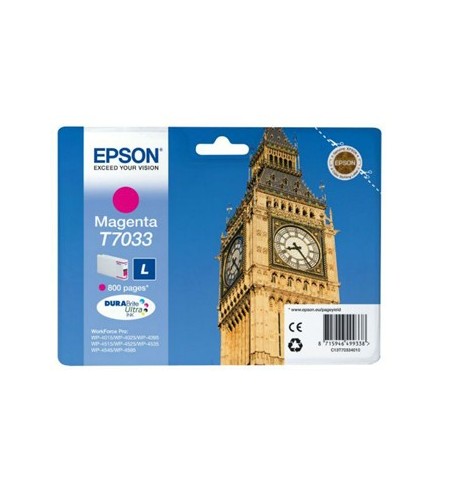 Tinteiro Epson T7033 Magenta C13T70334010 9,6ml 800 Pág.