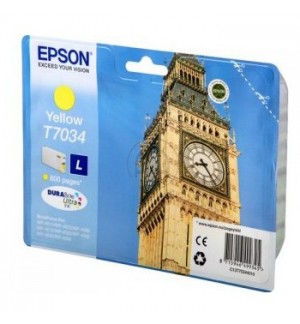 Tinteiro Epson T7034 Amarelo C13T70344010 9,6ml 800 Pág.