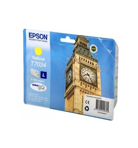 Tinteiro Epson T7034 Amarelo C13T70344010 9,6ml 800 Pág.