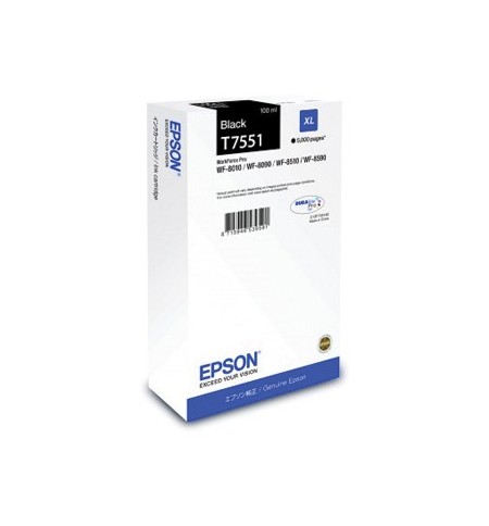 Tinteiro Epson T7551 Preto C13T755140 100ml 5000 Pág.