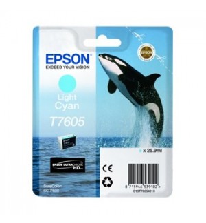 Tinteiro Epson T7605 Azul Claro C13T76054010 25,9ml