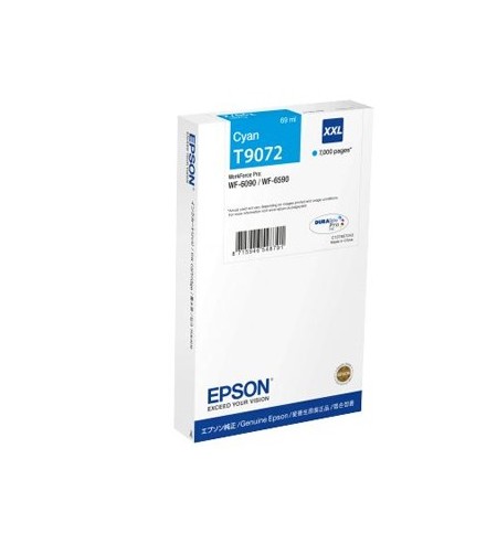 Tinteiro Epson T9072 Azul C13T907240 69ml 7000 Pág.
