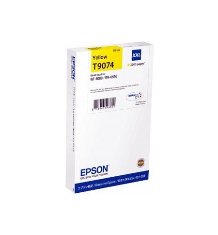 Tinteiro Epson T9074 Amarelo C13T907440 69ml 7000 Pág.