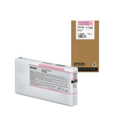 Tinteiro Epson T9136 Magenta Claro Vivido C13T913600 200ml