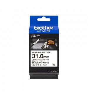 Fita Tubo Termo Retrátil 31mmx1,5m Branco/Preto