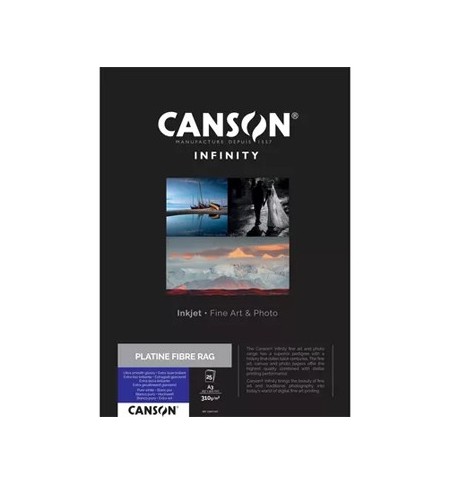 Papel A3 210g Canson Infinity Rag Photograph 100% 25Fls