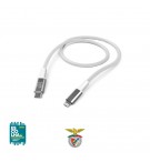 Cabo USB-C para Lightning Nylon Benfica Fabric 2m Branco