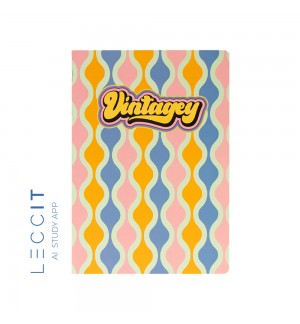 Caderno Agrafado A4 Pautado VINTAGEY Waves 48Fls 1un