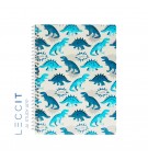 Caderno Espiral A4 Pautado DINO 80Fls 1un