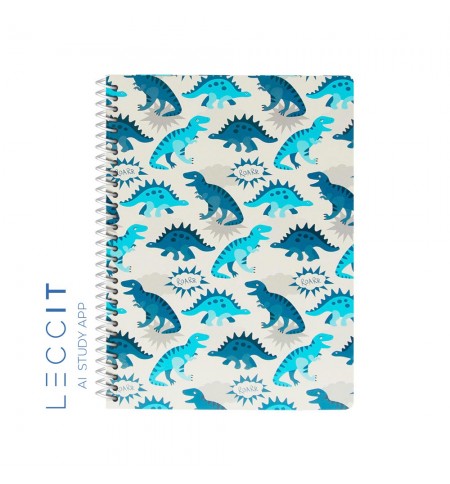 Caderno Espiral A4 Pautado DINO 80Fls 1un