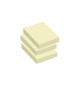 Bloco Notas Aderentes 040x050mm Amarelo 100 Folhas 3un