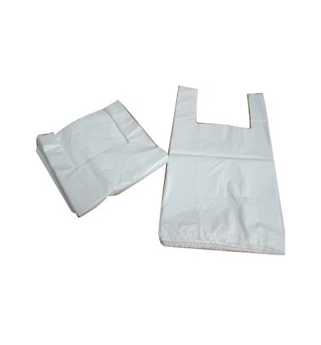 Sacos Plástico Alças 30x40cm Branco Pack 5Kg