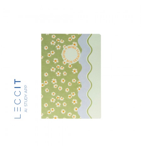 Caderno Agrafado A5 Pautado FLOWERS Waves 48Fls 1un