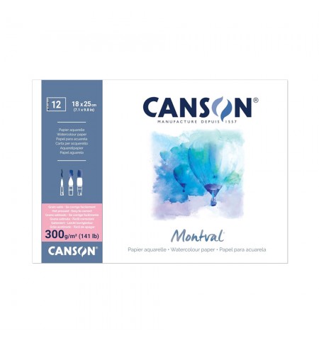 Bloco Colado Canson Montval 180x250mm Grão Satinado 300g