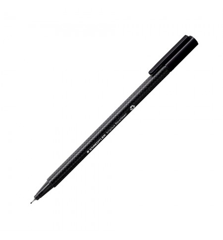 Marcador Fino Staedtler Fineliner 334 0,3mm Preto 1un