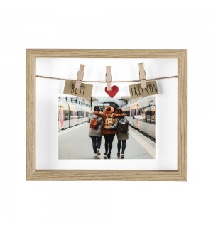 Moldura Madeira 10x15cm Best Friends Carvalho