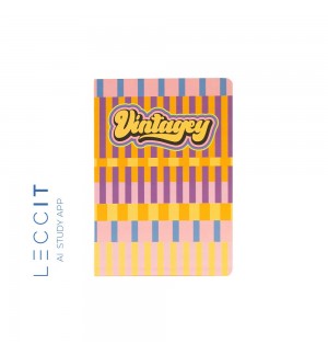 Caderno Agrafado A5 Quadriculado VINTAGEY Stripes 48Fls 1un