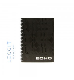 Caderno Espiral A5 Quadriculado ECHO Preto 80Fls 1un