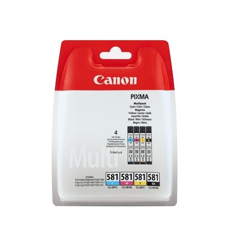 Pack Tinteiros Canon 581 4 Cores 2103C004 5,6ml