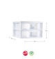 Bloco 2 Gavetas Plástico Easy 26x37x19cm Branco/Transparente