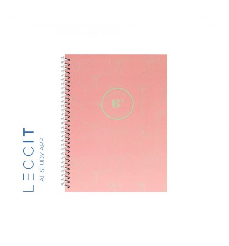 Caderno Espiral A5 Quadriculado LACES Rosa 80Fls 1un