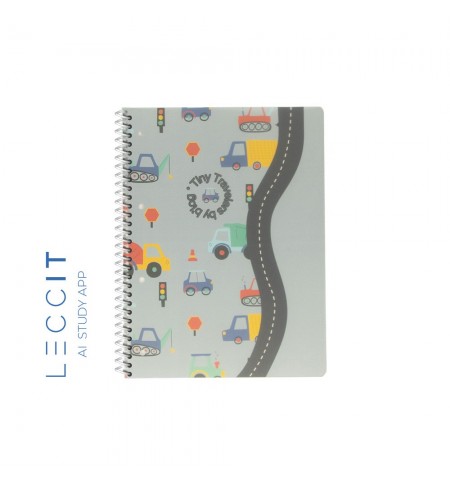 Caderno Espiral A5 Quadriculado PP PLAY ME Cars 80Fls 1un