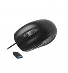 Rato com Fio USB-C Bow Preto