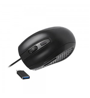 Rato com Fio USB-C Bow Preto