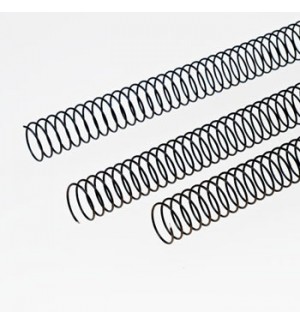 Argolas Espiral Metálicas Passo 5:1 36mm Preto 25un