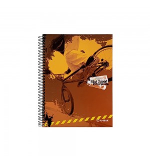 Caderno Espiral A5 Quadriculado Ambar Mad Speed 120Fls