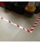 Fita Adesiva PVC Sinalização Vermelho/Branco Tesa 50mmx33m
