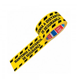 Fita Adesiva PVC Distância Segurança Tesa 50mmx33m 1un