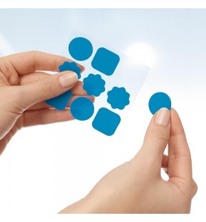 Pastilhas Bi-Adesivas TACK Tesa Formas Azul 9un