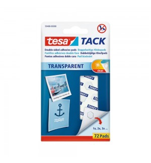 Pastilhas Bi-Adesivas TACK Tesa Transparentes 72un