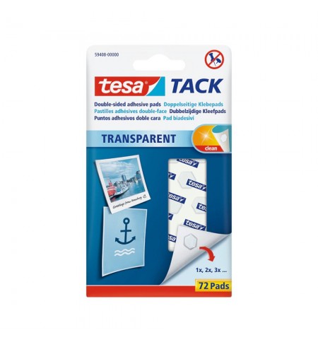 Pastilhas Bi-Adesivas TACK Tesa Transparentes 72un