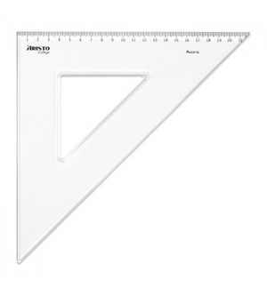 Esquadro Plástico Cristal 45G-30cm Aristo Geocollege AR23430
