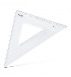 Esquadro Plástico Cristal 45G-30cm Aristo Geocollege AR23430