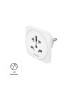 Adaptador Corrente Viagem UK/EURO Type E+ F Branco