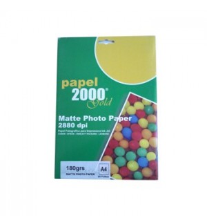 Papel A4 180g InkJet Foto Matte 2 Lados 20 Folhas