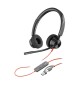 Headset USB-C + USB-A Poly 3320 Preto