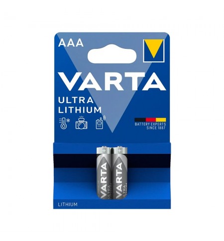 Pilhas AAA LR03 Litio 1.5V Varta 2un