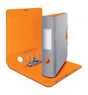 Pasta Arquivo L80 Leitz Urban Chic PP Cinza/Laranja